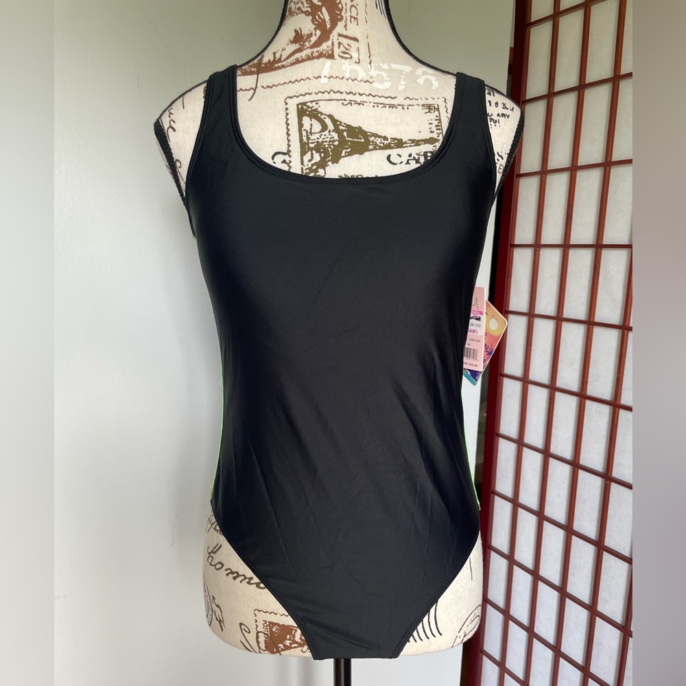 NWT Emme Jordan Black One-Piece Swimsuit, Size M